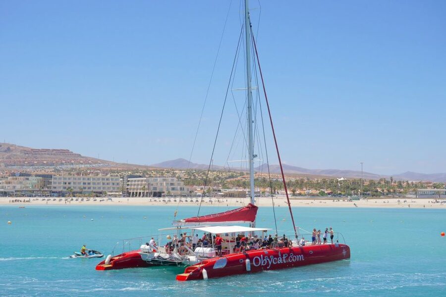 Caleta de Fuste: Catamaran Sailing Experience - Pozo Negro Bay and the swim stop