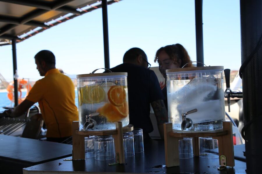 Cambrils: Sunset Catamaran Cruise & Drinks w/ Sunbed - The swimming stop is the cruise’s active break
