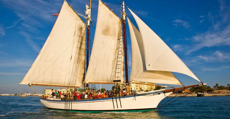 Camden: Sunset Sailing Cruise on a Wooden Schooner - Raising the sails and taking the wheel