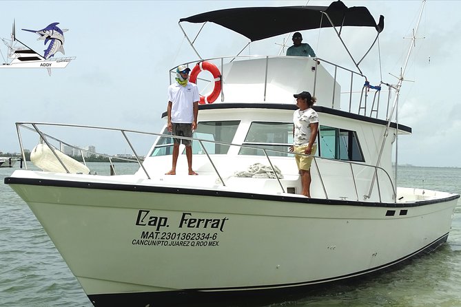 Cancun fishing charter if you don't fish you don't pay 46ft yacht 12pax 25P14 - What is included, and what you still need to pay