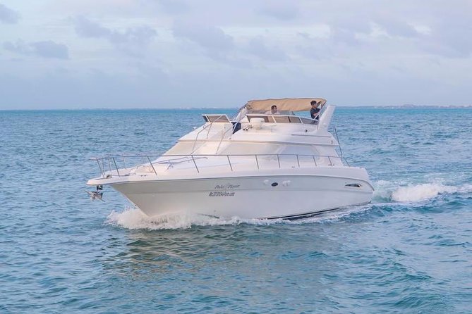Cancun Yacht Tour - SEARAY YACHT 46 FT GREAT FOR SUNSET 15 PEOPLE MAX 25P9 - What the $370 price really buys