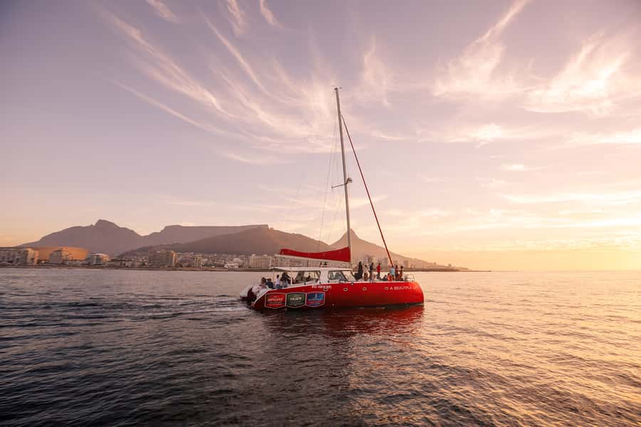 Cape Town: Catamaran Champagne Sunset Cruise - Sunset, Table Mountain, and the open ocean