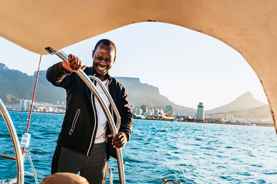 Cape Town: Sunset Catamaran Cruise on Table Bay with Bubbles - Granger Bay with Table Mountain ahead