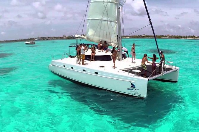 Catamaran adventure to Isla Mujeres with Snorkel,Buffet,Open Bar and Beach Club - What $55 really gets you