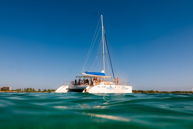 Catamaran Cruise in Riviera Maya With Snorkeling & Beach Club - The catamaran ride between swims