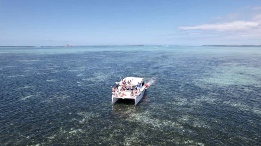 Catamaran Mauritius: South East 5 Islands Catamaran Cruises - Ile aux Cerfs, swimming, snorkeling, and lunch