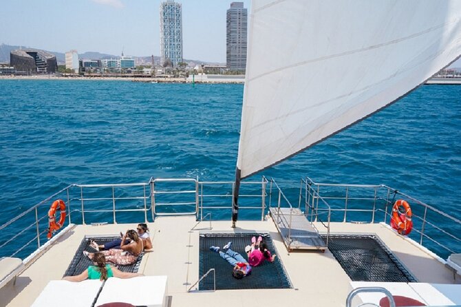 Catamaran Sailing Cruise in Barcelona - Port Vell, Yachts, and Working Harbor Views