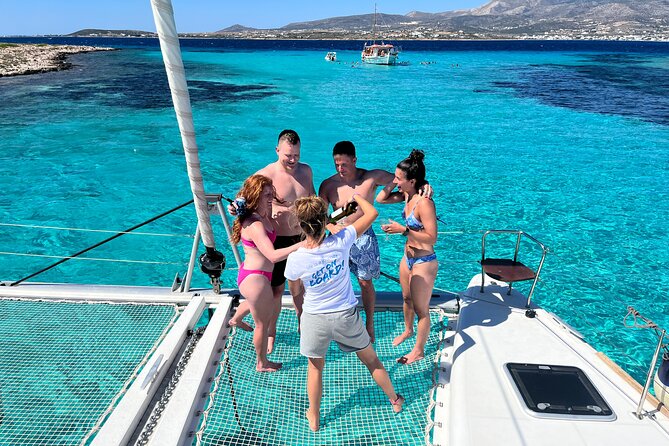 Catamaran Semi Cruise Paros Antiparos includes Food and Drinks - A long day at sea, not a quick sightseeing cruise
