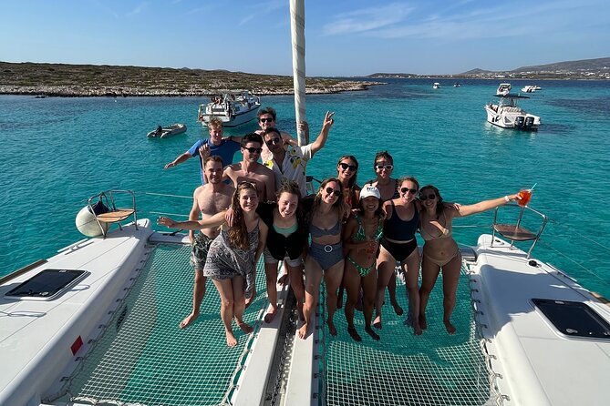 Catamaran Semi Cruise Paros Antiparos includes Food and Drinks - Sunset sailing back to Paroikia