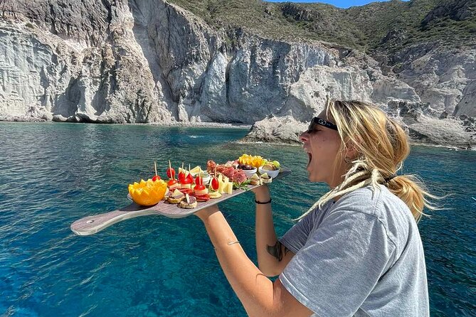 Catamaran Semi Cruise Paros Antiparos includes Food and Drinks - Price, pickup, and what you are really paying for