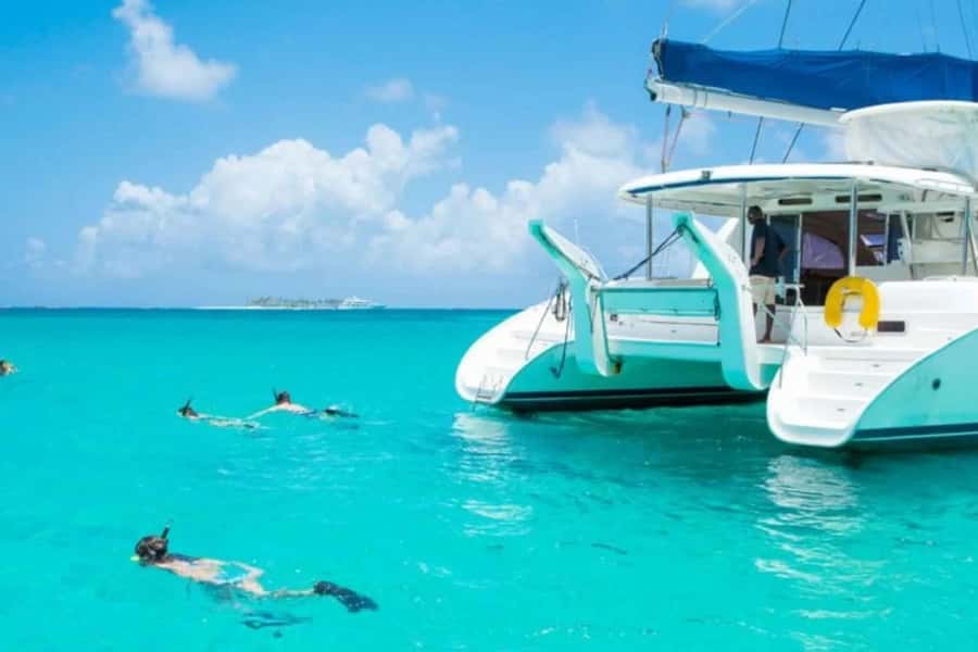 Catamaran trip to Ile Aux Cerfs With Two Way Transportation - A full day from hotel reception to open water
