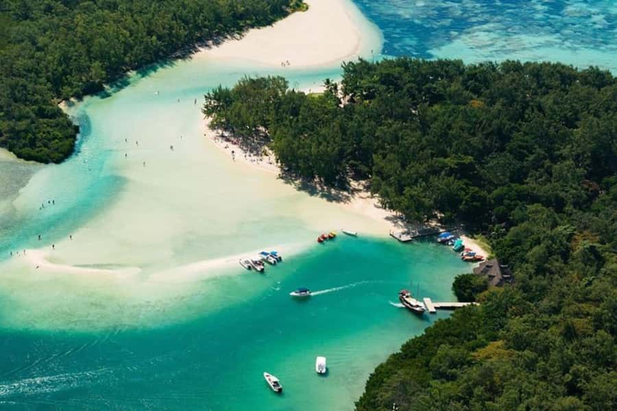 Catamaran trip to Ile Aux Cerfs With Two Way Transportation - Boarding a shared catamaran with up to 40 passengers