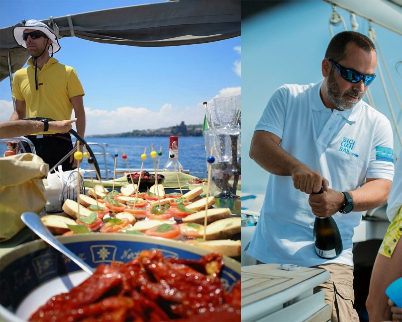 Catania: Coastline Sailing Trip 6hr with Aperitif and Lunch - Pasta, prosecco, and an easygoing lunch