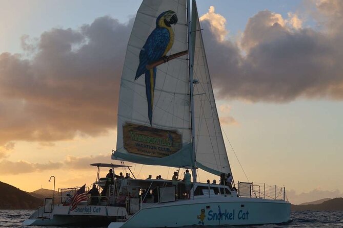 Champagne Sunset Sail from Margaritaville - The view from St. Thomas’s eastern shore