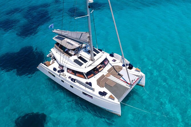 Chania: Morning Catamaran Cruise with Premium Lunch & Drinks - Agioi Theodoroi and the protected island view