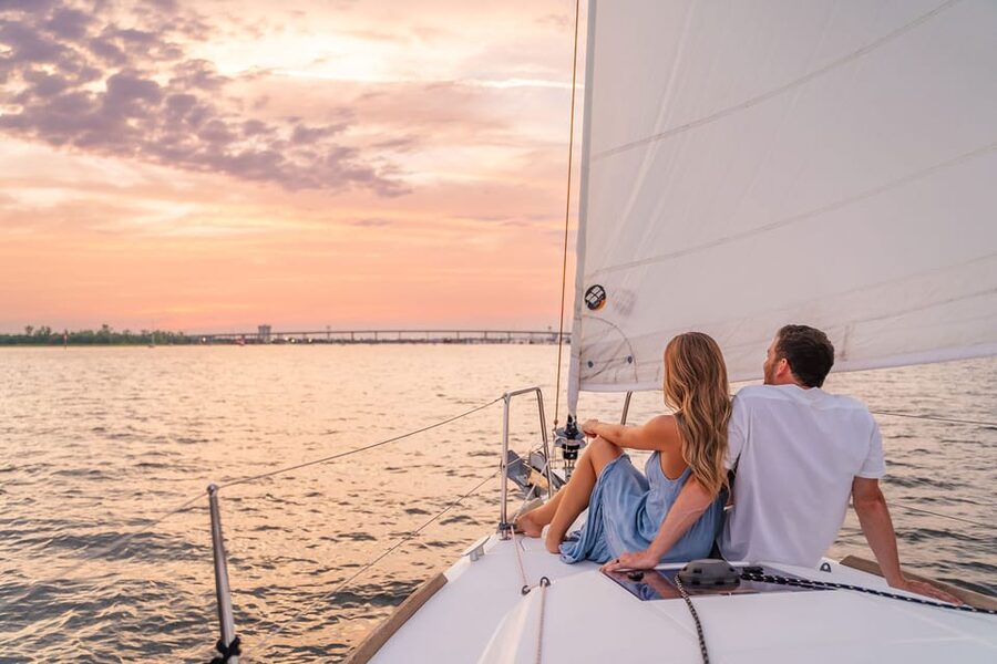 Charleston: Private Daytime or Sunset BYOB Sailing Charter - Leaving Ashley Marina for the Battery