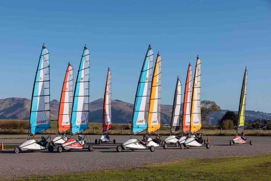 Christchurch: Blokart Land-sailing - Getting fitted for a safe first run