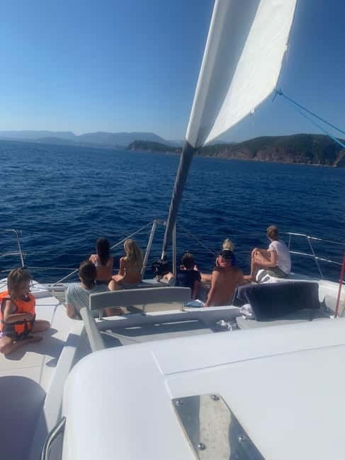 Departure from BRUSC: Half-day catamaran cruise - The anchor stop and transparent kayak