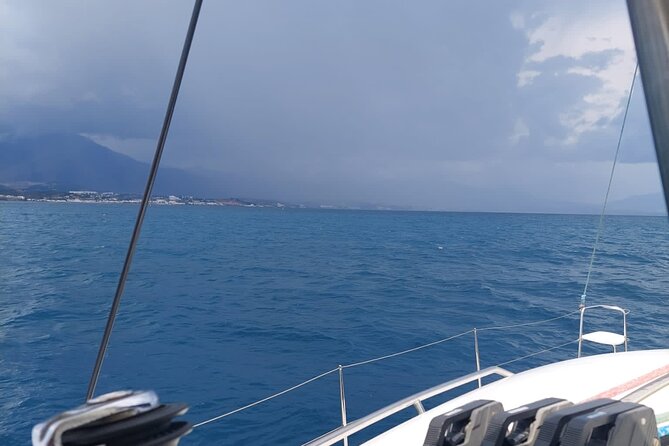 Dolphin trips on a catamaran - Sailing, motoring, music, and the ride itself