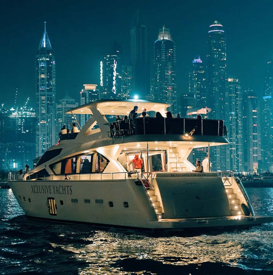 Dubai Harbor: Luxury Yacht Tour with BBQ Options - Open deck or cool lounge, you can choose your view