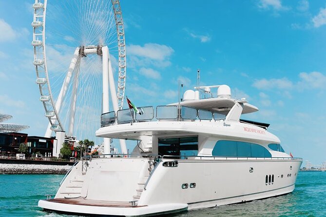Dubai Harbour Luxury Yacht Tour with BBQ & Drinks - Palm Jumeirah from the water