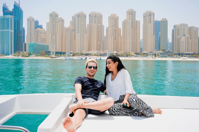 Dubai Marina 1hr Yacht tour with Drinks - Dubai Harbour and the changing skyline