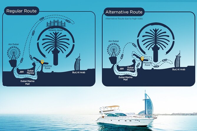 Dubai Marina 2 Hour Sunset Yacht Tour with Alcoholic Drinks - Jumeirah Beach Residence from the sea