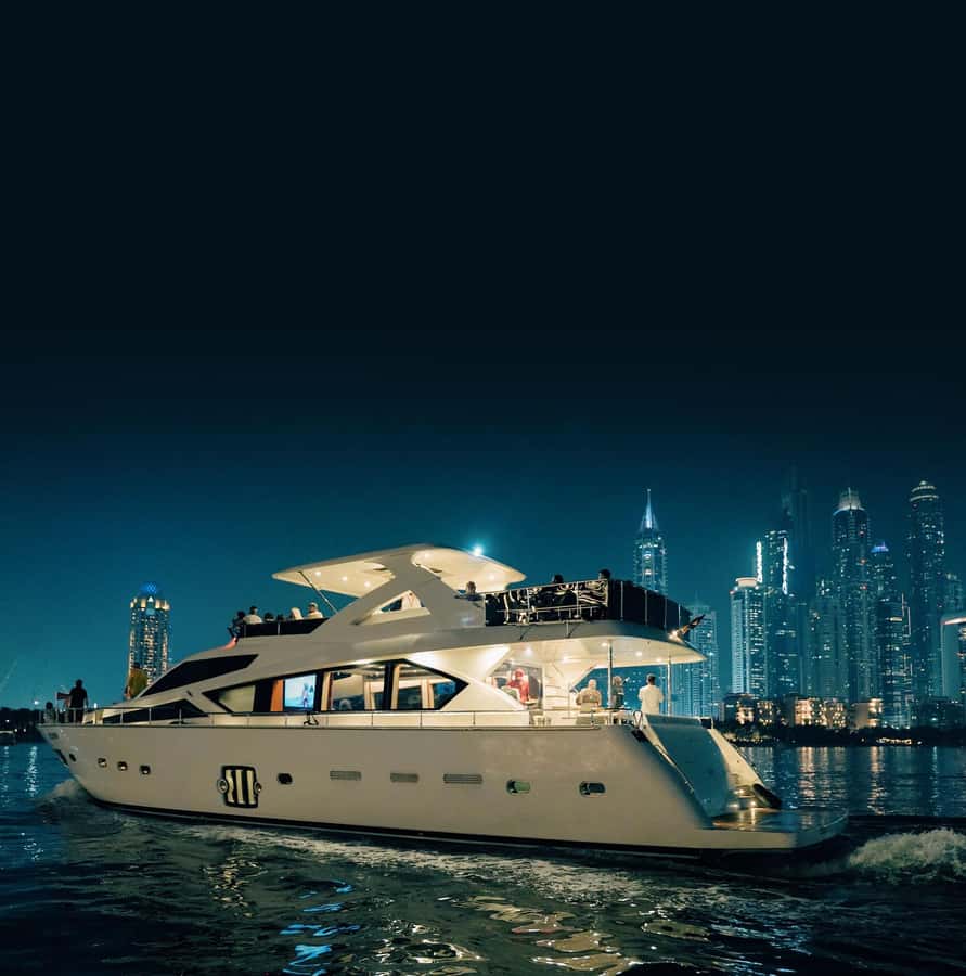 Dubai Marina: Luxury Yacht Tour with Breakfast or BBQ Option - Burj Al Arab from the water