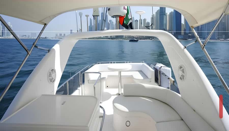 Dubai: Private Yacht Tour Experience with Soft Drinks - The yacht setup is comfortable, but not all-inclusive