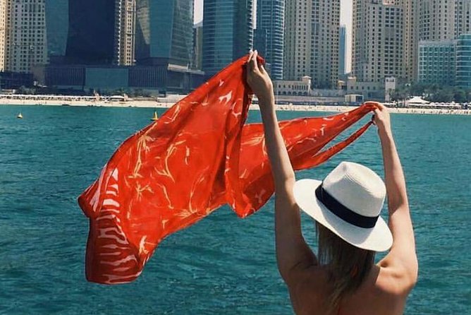 Dubai Yacht Sea escape Cruise, Swim, Tan & Sightsee! - The swimming stop adds a welcome break