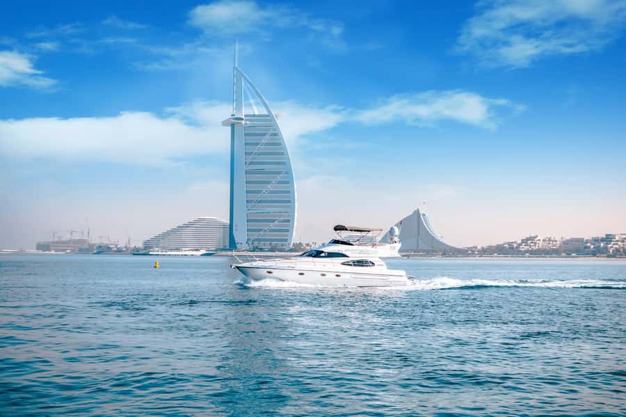 Dubai Yacht Tour - Boat Trip upto 12 guests Private event - Palm Jumeirah and Atlantis by boat