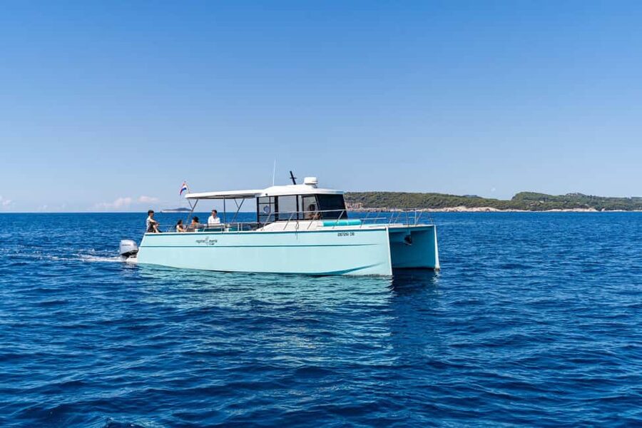 Dubrovnik: Sunset Catamaran Cruise with Sparkling Wine - Leaving Dubrovnik from the Old Town harbor