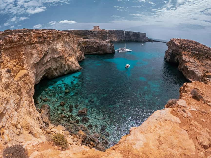 Evening Catamaran Ferry Cruise To The Blue Lagoon - Sunset, illuminated Malta, and the ride home