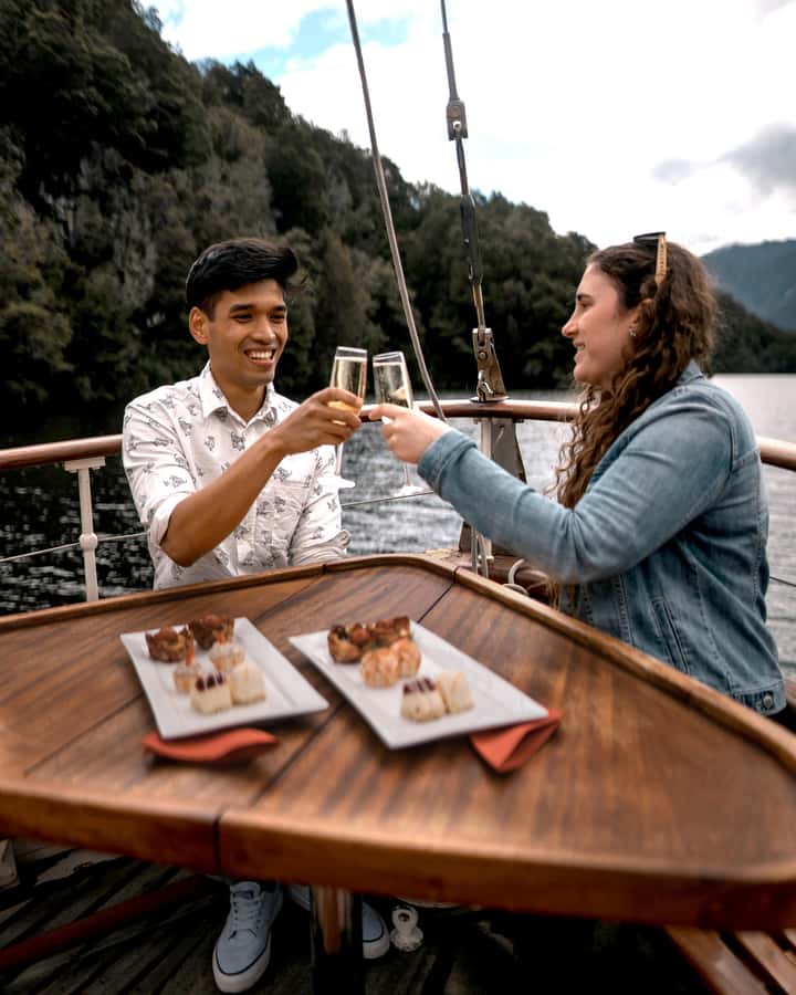 Evening Champagne Cruise on Historic 1935 Motor Yacht. - Steering, sailing, and seeing the boat properly