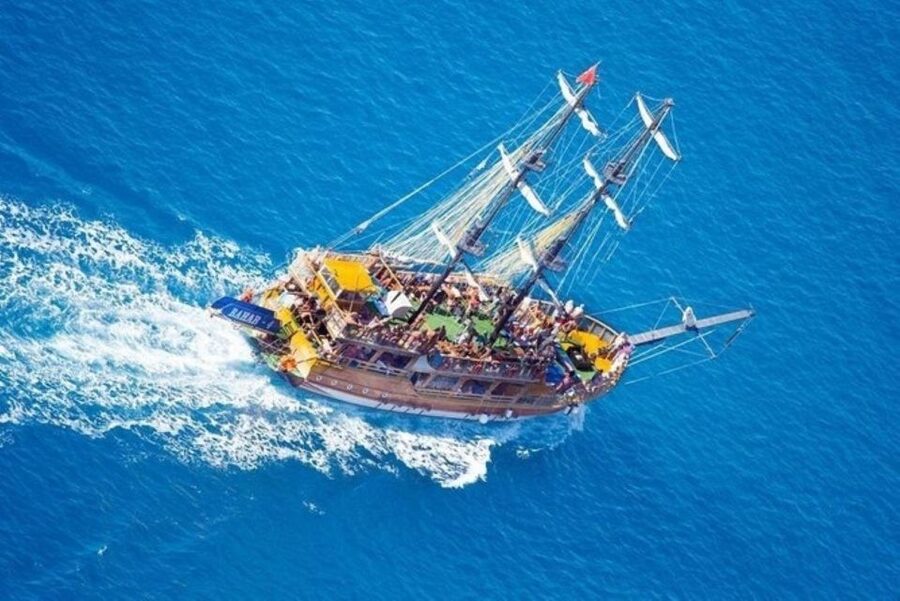 Explore Alanya's Beauty Catamaran Boat Tour - Pirate Cave and open-water dolphin watching