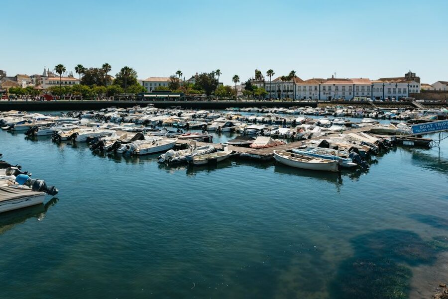 Faro: Deserta Island and Farol Island Catamaran Boat Trip - Sailing into Ria Formosa from Faro Marina