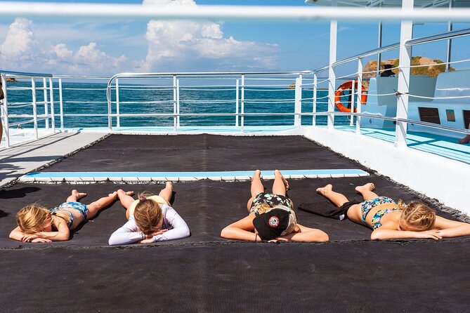 Flamingo Family Fun Catamaran Snorkel:Comfortable shaded seating - Who gets the best value from the $98 price