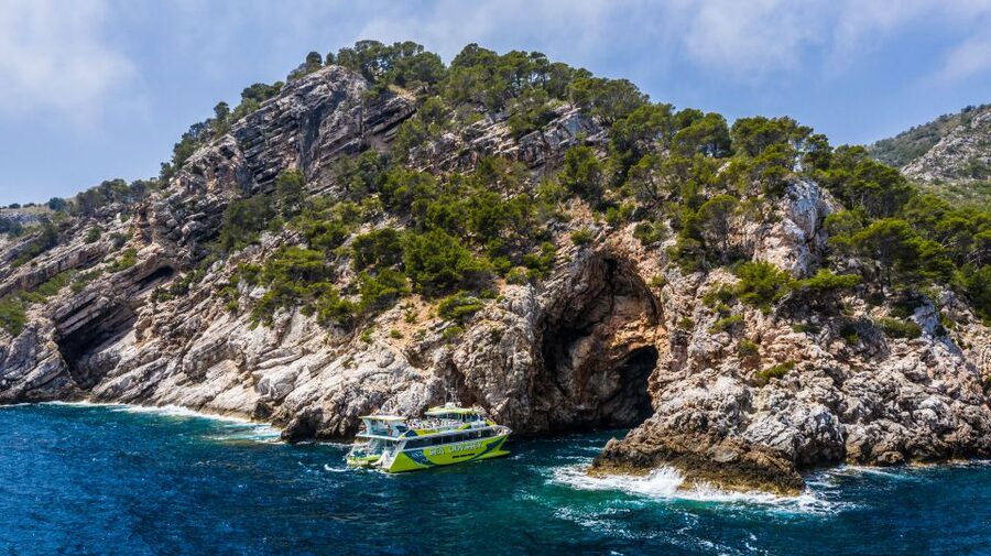 Font de Sa Cala: East Coast Glass-Bottomed Catamaran Tour - The swimming stop at Canyamel