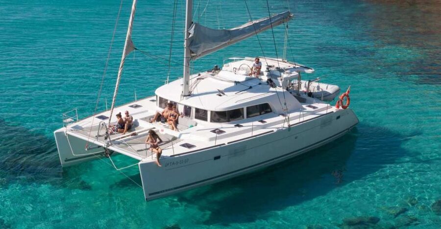 From Adamas: Milos and Poliegos Catamaran Cruise with Lunch - Kalogries and the trip back to Adamas