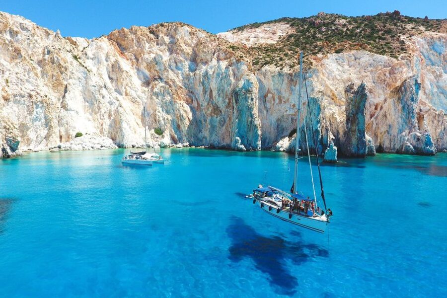 From Adamas: Milos and Poliegos Catamaran Cruise with Lunch - Why this Milos catamaran cruise is worth considering