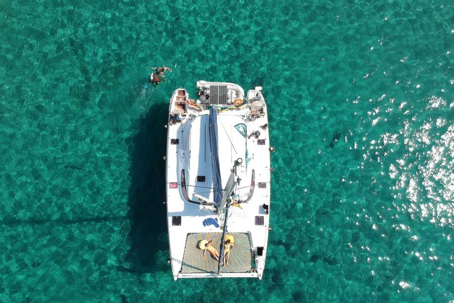 From Adamas: Milos and Poliegos Catamaran Cruise with Lunch - Theiorychia and Milos’s mining past