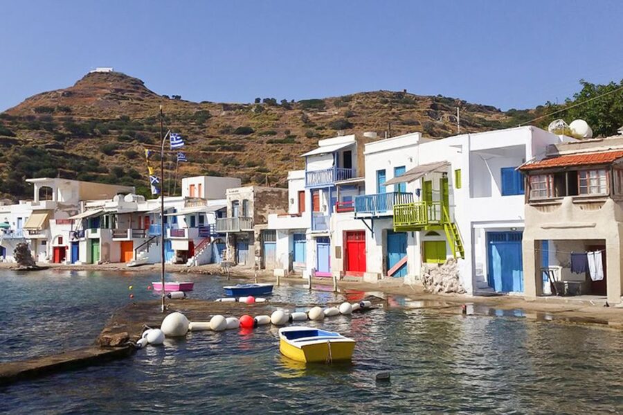 From Adamas: Milos and Poliegos Catamaran Cruise with Lunch - Gerakas, Tsigrado, and the southern beaches