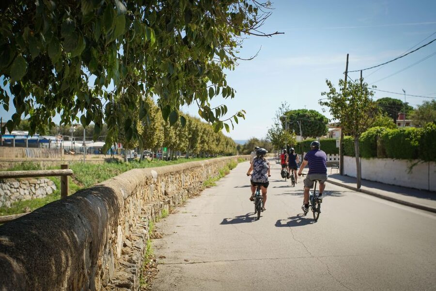 From Barcelona: E-Bike and Sailing Tour with Wine Tastings - A small group with several language choices