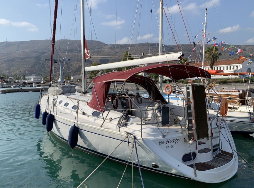 From Chania: Fully Private Sailing Cruise with Meal & Drinks - Swimming and snorkeling in clear water