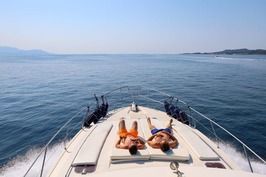 From Corfu: Luxury Yacht Cruise to Sivota and Blue Lagoon - Papanikolis Cave Seen From the Yacht