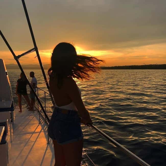 From Denia: Sunset Catamaran Trip - Cava, music, and choosing your seat
