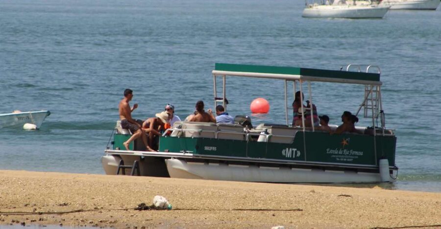 From Faro: 2-Island, 2-Stop Ria Formosa Catamaran Tour - The first 30 minutes through Ria Formosa