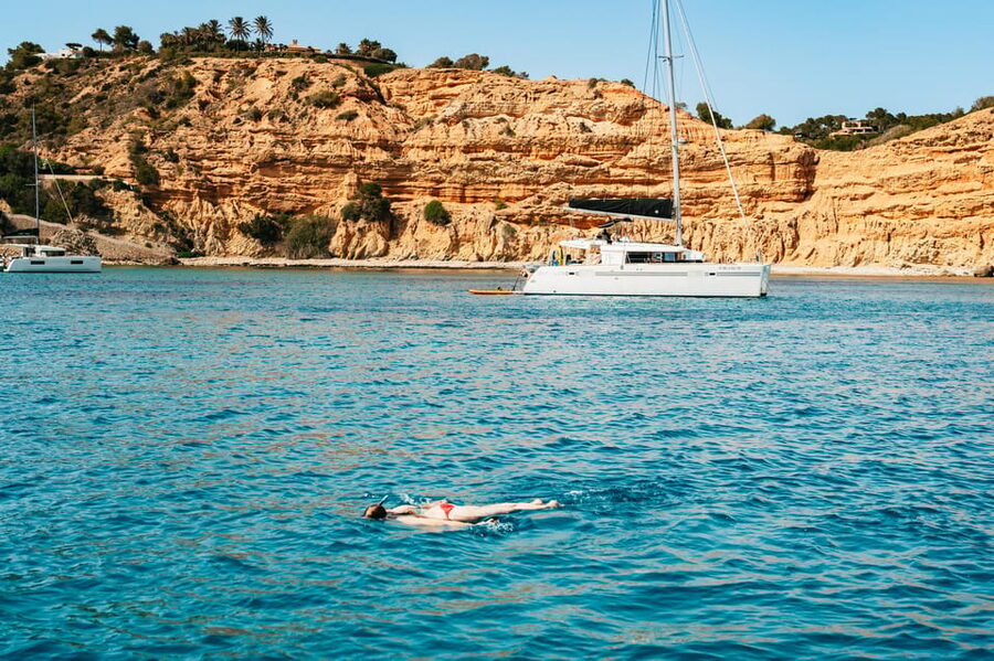 From Ibiza: Sailing Tour to Formentera with Beach Stops - Leaving Cala Jondal for the open sea