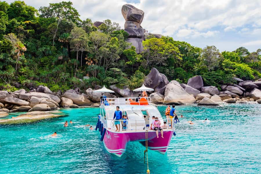 From Khao Lak: Similan Islands Day Trip by Luxury Catamaran - The one-hour catamaran crossing