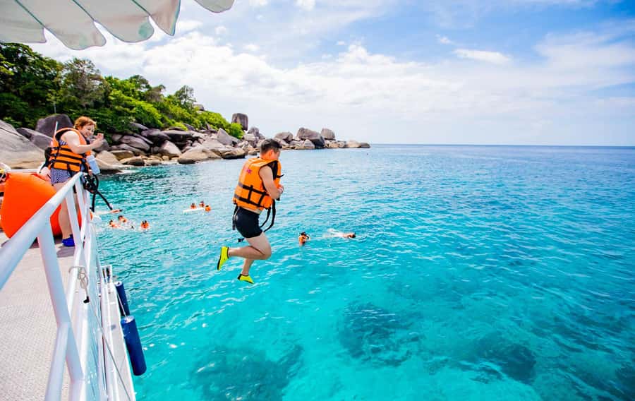 From Khao Lak: Similan Islands Day Trip by Luxury Catamaran - Koh Miang, Island No. 4, and Princess Bay